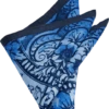 Joseph Abboud Linen Pocket Square, Navy Floral Scroll -Joseph Abboud MW40 8W8F 01 JOSEPH ABBOUD NAVY MAIN
