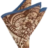 Joseph Abboud Linen Pocket Square, Taupe Floral Scroll -Joseph Abboud MW40 8W8F 38 JOSEPH ABBOUD TAUPE MAIN