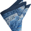 Joseph Abboud Linen Pocket Square, Navy & Blue Fresco
