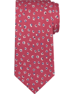 Joseph Abboud Narrow Tie, Berry Tossed Floral