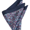 Joseph Abboud Pocket Square, Navy & Purple Floral -Joseph Abboud MW40 8WK9 12 JOSEPH ABBOUD NAVY PURPLE MAIN