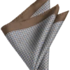 Joseph Abboud Pocket Square, Taupe Geo Check -Joseph Abboud MW40 8WKA 41 JOSEPH ABBOUD TAUPE MAIN