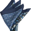 Joseph Abboud Silk Pocket Square, Navy Multi Pattern Floral -Joseph Abboud MW40 8WKC 01 JOSEPH ABBOUD NAVY MAIN
