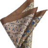 Joseph Abboud Silk Pocket Square, Taupe Multi Pattern Floral -Joseph Abboud MW40 8WKC 41 JOSEPH ABBOUD TAUPE MAIN