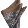 Joseph Abboud Silk Pocket Square, Taupe Square Medallion -Joseph Abboud MW40 8WKD 41 JOSEPH ABBOUD TAUPE MAIN