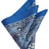 Joseph Abboud Silk Pocket Square, Blue & Purple Paisley -Joseph Abboud MW40 8WKE 12 JOSEPH ABBOUD NAVY PURPLE MAIN
