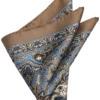 Joseph Abboud Silk Pocket Square, Taupe Paisley 2 Joseph Abboud Silk Pocket Square, Taupe Paisley -Joseph Abboud MW40 8WKE 41 JOSEPH ABBOUD TAUPE MAIN
