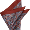 Joseph Abboud Silk Pocket Square, Rust Medallion 2 Joseph Abboud Silk Pocket Square, Rust Medallion -Joseph Abboud MW40 8WKF 47 JOSEPH ABBOUD RUST MAIN