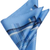 Joseph Abboud Silk Pocket Square, Blue Modern Grid -Joseph Abboud MW40 8WKG 04 JOSEPH ABBOUD BLUE MAIN