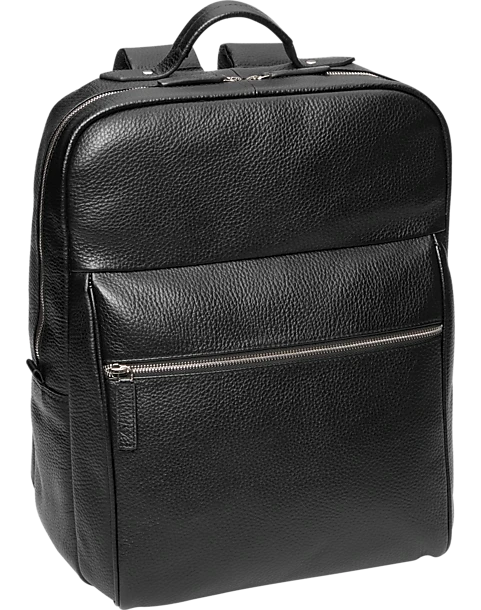 Joseph Abboud Pebble Leather Backpack, Black Joseph Abboud Pebble Leather Backpack, Black -Joseph Abboud MW40 8WZZ 02 JOSEPH ABBOUD BLK BACKPK MAIN