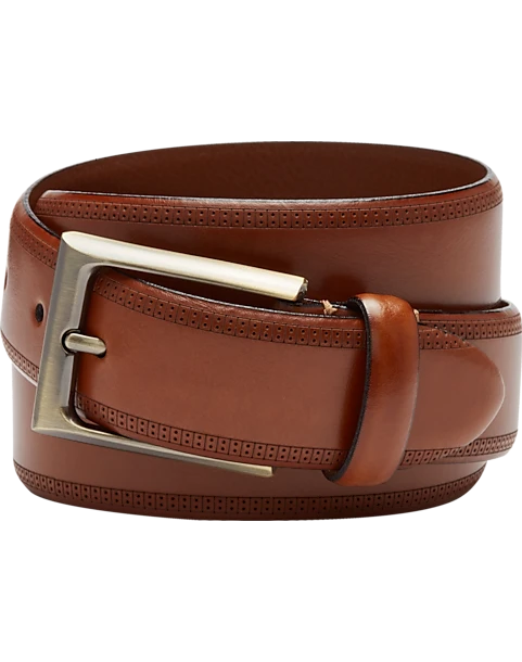 Joseph Abboud Feather Edge Leather Belt, Cognac Joseph Abboud Feather Edge Leather Belt, Cognac -Joseph Abboud MW40 8X9E 05 JOSEPH ABBOUD COGNAC MAIN
