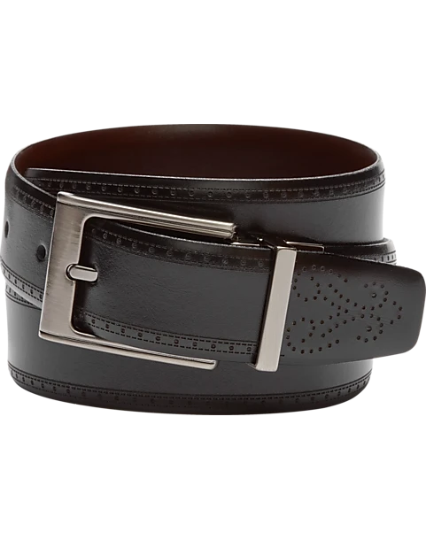 Joseph Abboud Feather Edge Reversible Leather Belt, Black Joseph Abboud Feather Edge Reversible Leather Belt, Black -Joseph Abboud MW40 8X9J 02 JOSEPH ABBOUD BLACK MAIN