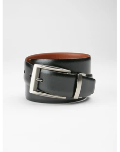 Joseph Abboud Feather Edge Reversible Belt, Burgundy