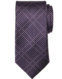 Joseph Abboud Narrow Tie, Purple Tonal Plaid