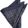 Joseph Abboud Pocket Square, Blue Mini Retro Pattern -Joseph Abboud MW40 8XR3 01 JOSEPH ABBOUD BLUE MAIN