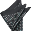 Joseph Abboud Pocket Square, Black Mini Retro Pattern -Joseph Abboud MW40 8XR3 02 JOSEPH ABBOUD BLACK MAIN