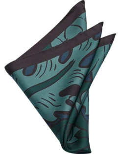 Joseph Abboud Pocket Square, Green Western Floral