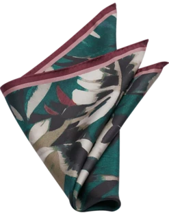 Joseph Abboud Pocket Square, Green Tropical